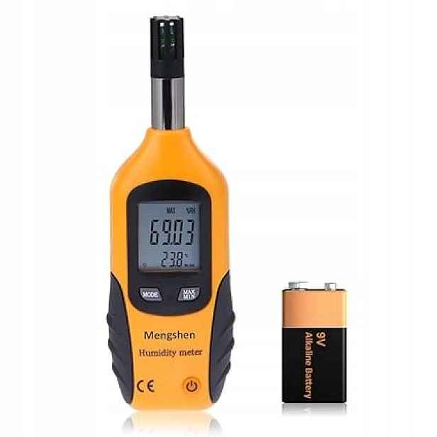Digitální Měřič Teploty A Vlhkosti S LCD Displejem Na 9V Baterii