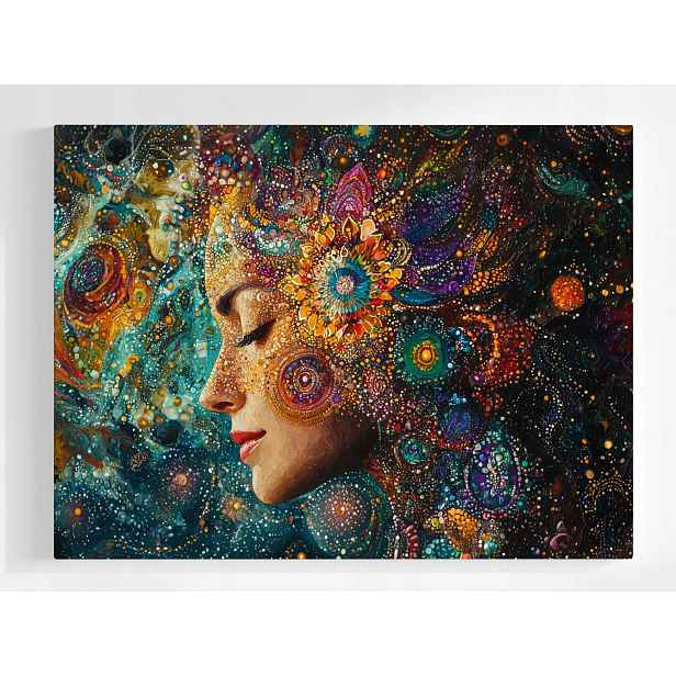 Plakát Portrét Žena Mandala Čakra Energie Zen 100x75