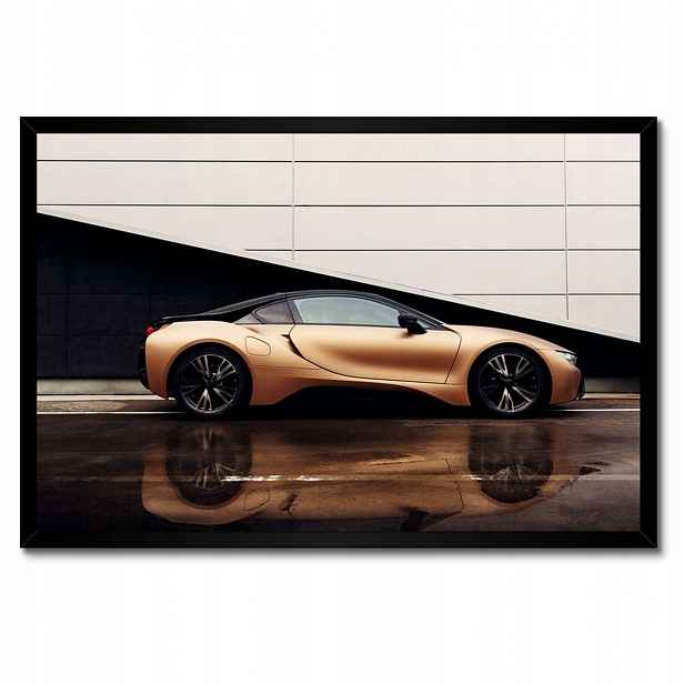 Plakáty v rámu 60x40 Zlaté Bmw Auto