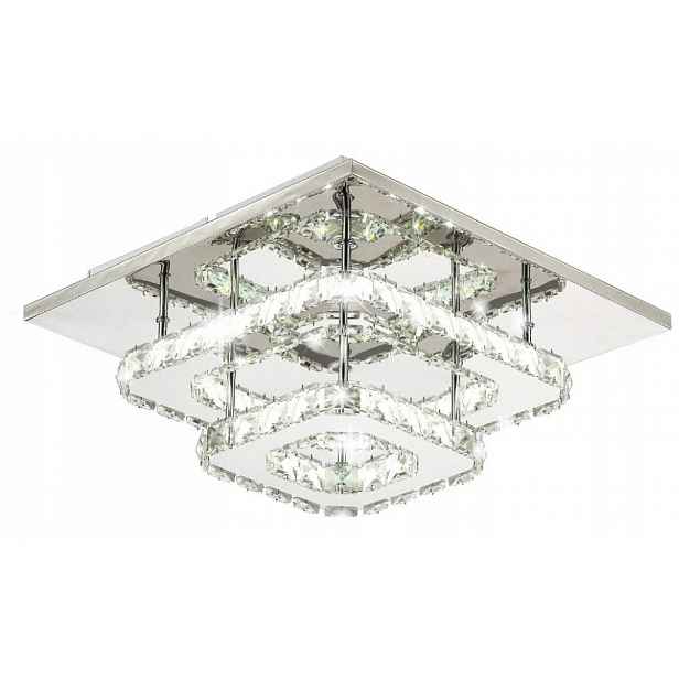 Stropní Svítidlo Stropní Svítidlo Led Křišťálová Stříbrná Glamour 24W Neutrální Barva