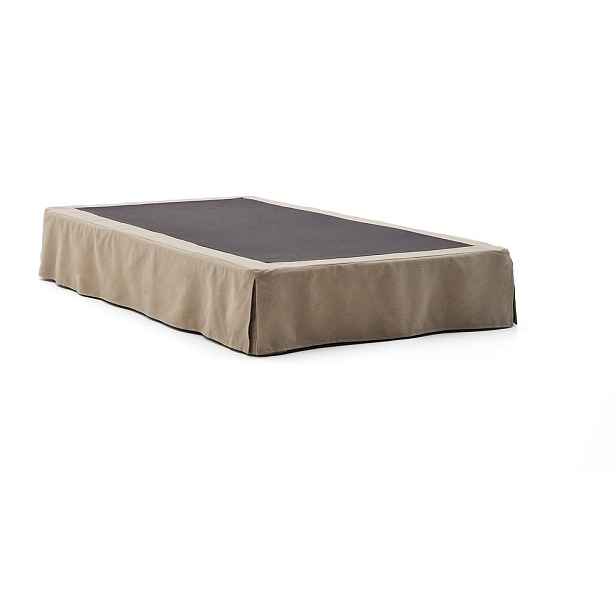 Taupe čalouněná jednolůžková postel bez čela 90x200 cm Jaira – Kave Home