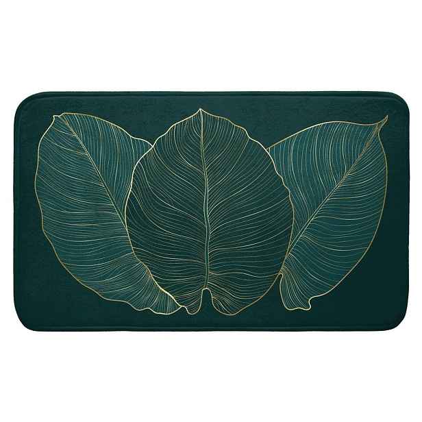 Tmavě zelená koupelnová předložka 45x75 cm Jade – douceur d'intérieur