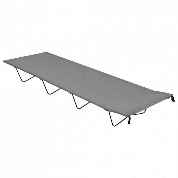 vidaXL Kempingová postel 180 x 60 x 19 cm oxfordská látka a ocel šedá