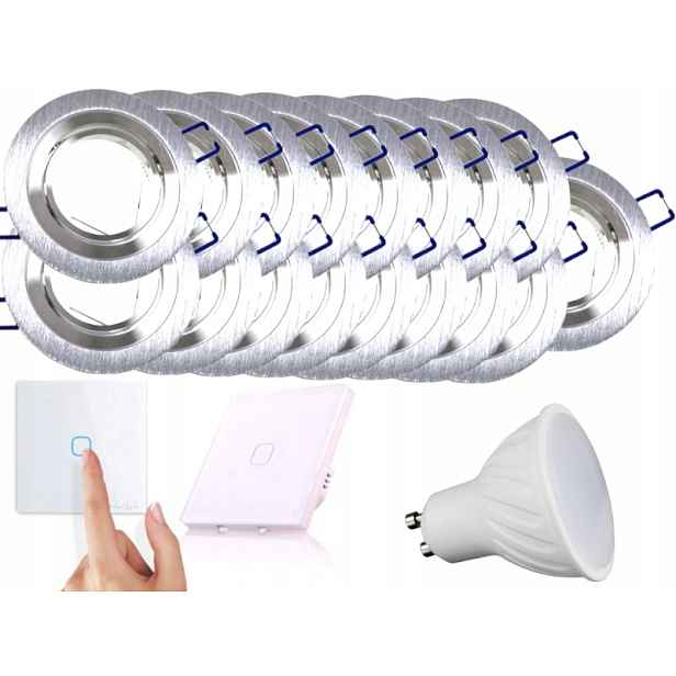 Sada Led stropních světel 17x Vypínač Žárovky
