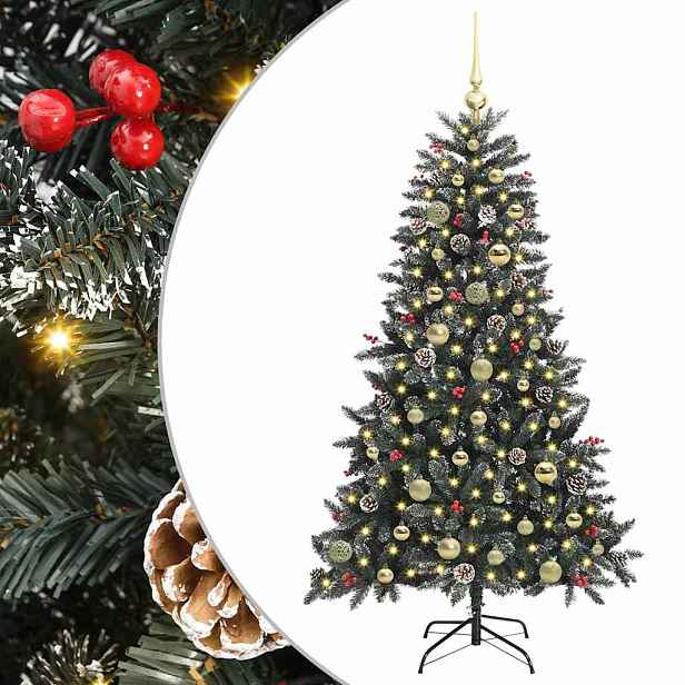 vidaXL Umělý vánoční stromeček Zelená 150 cm PVC, plast a ocel