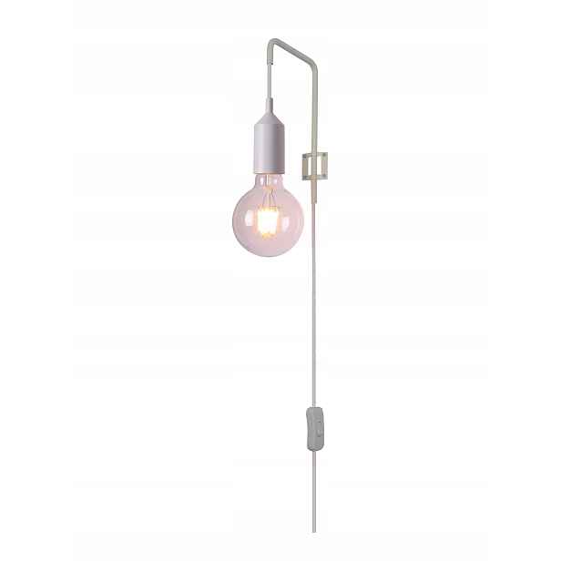 Industriální bílá nástěnná lampa