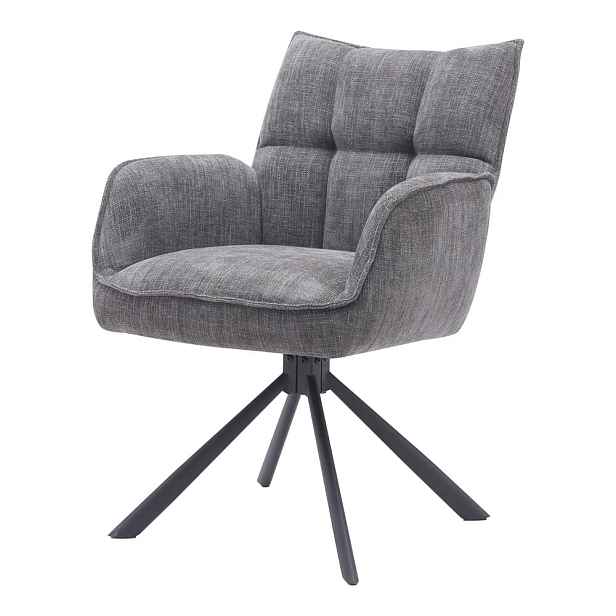 Šedá čalouněná jídelní křesla v sadě 2 ks Marilla – Unique Furniture