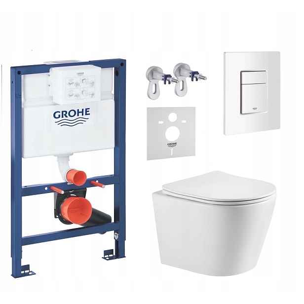 7v1 Wc Set Stelaz Grohe 820 mm Wc Mísa Tornado Imprese Tlačítko