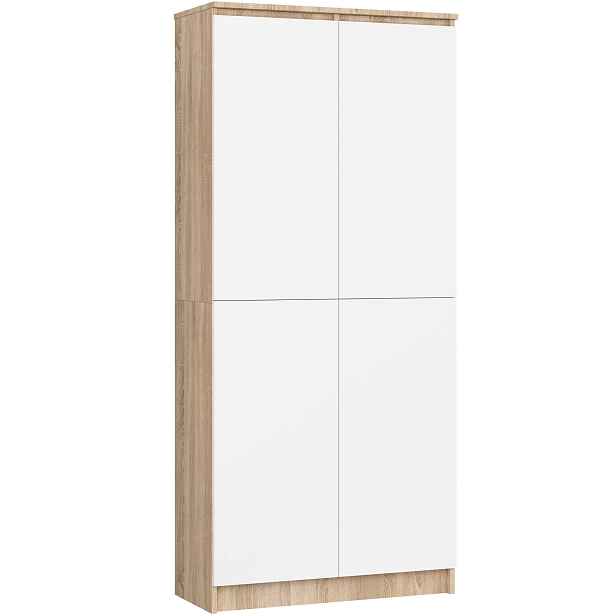 Ak furniture Skříň Rexa III 80 cm dub sonoma/bílá
