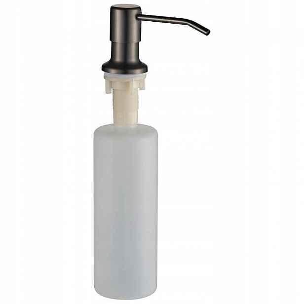 Dávkovač tekutiny Laveo Drop grafitový, montáž na dřez, 500 ml