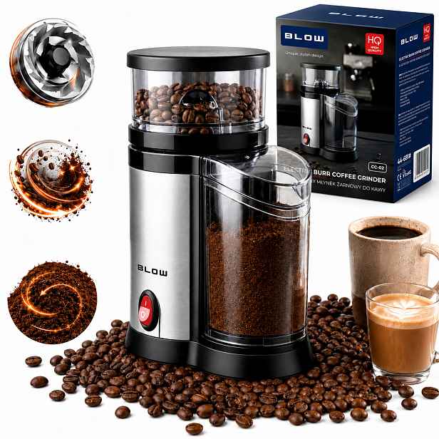 Elektrický Mlýnek Na Kávu Grinder Výkonný 150 W Tichý Provoz 100 g