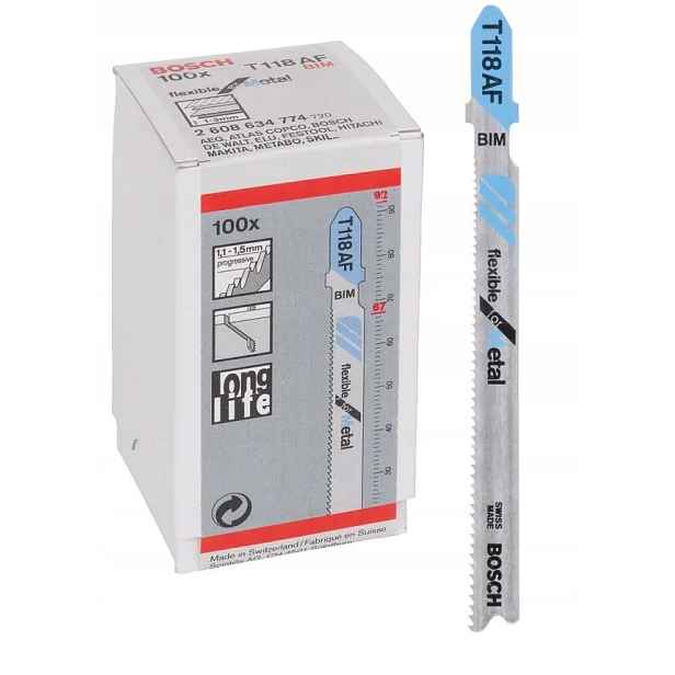 Pilový List do přímočaré pily T118AF 100 Ks 2608634774 Bosch