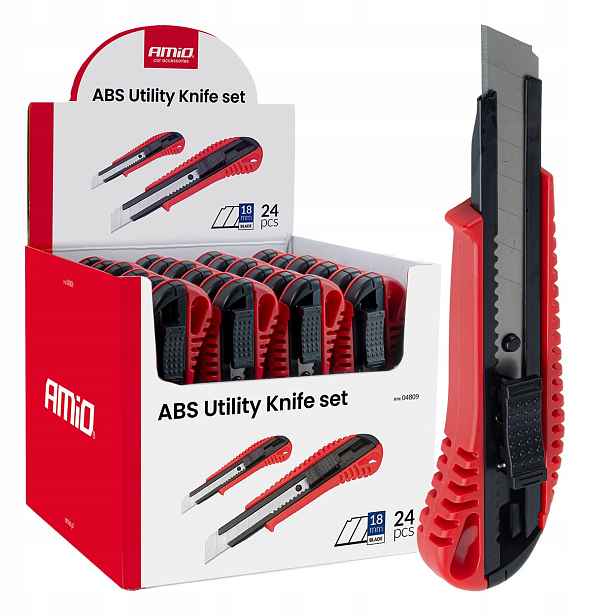 Univerzální nůž Abs 100x18x0,5mm 24ks box AMIO-04809