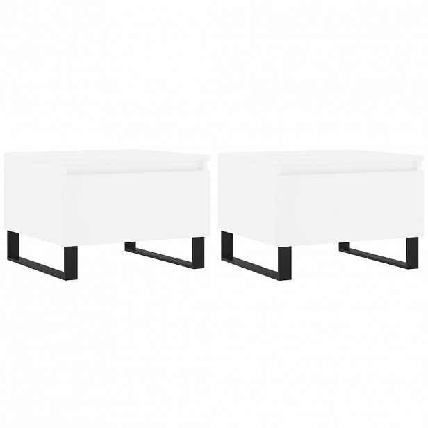 vidaXL Konferenční stolky 2 ks bílé 50 x 46 x 35 cm kompozitní dřevo