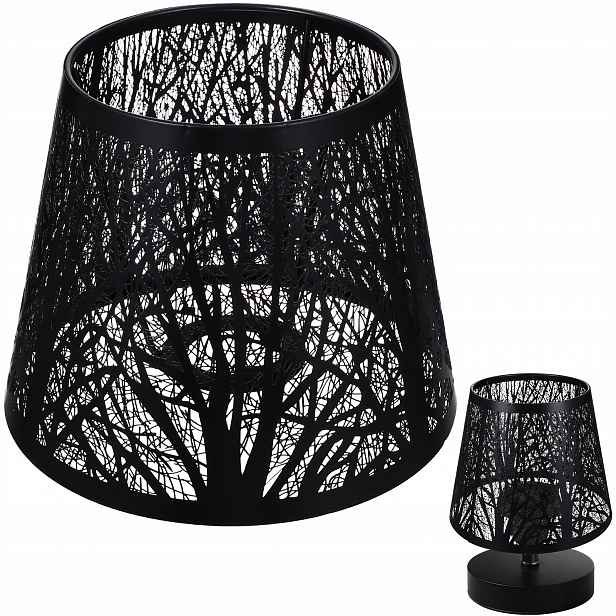 Černé Kovové Stínidlo Na Lampu S Motivem Stínu Stromu