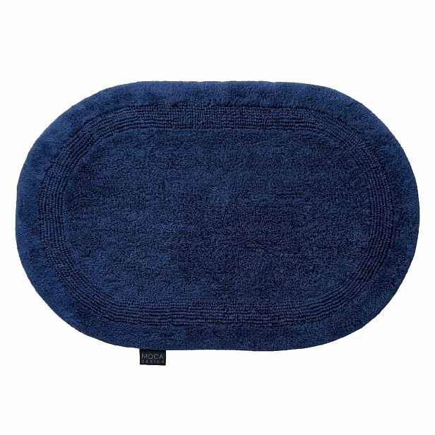 Koupelnový kobereček Mocadesign 50x75 elips tmavě modrý