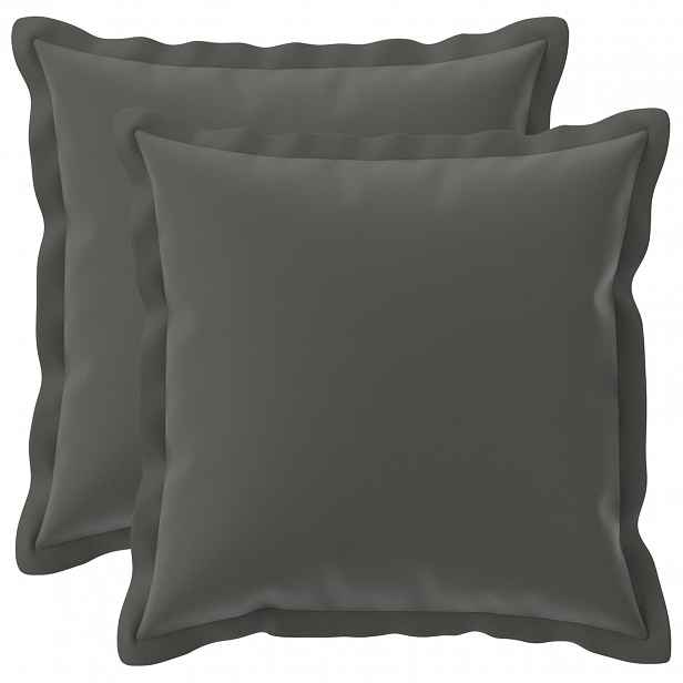 vidaXL Povlak na polštář 2 ks HOUTEN Antracitová 30 x 30 cm Polyester