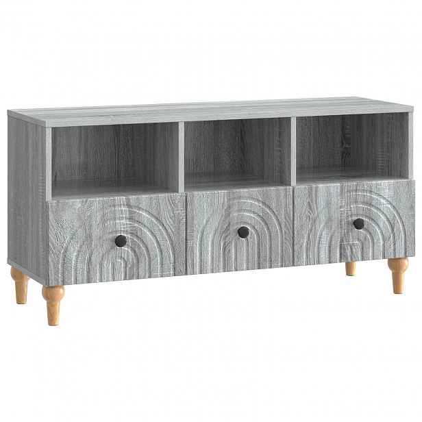 vidaXL Televizní skříň 102 x 34,5 x 50 cm Šedá Sonoma Dřevěný materiál