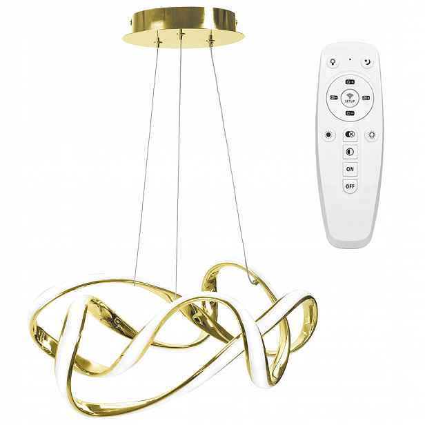 Závěsné Stropní Svítidlo Moderní Led Gold Dálkový Ovladač