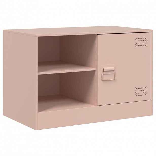 vidaXL TV skříňka růžová 67 x 39 x 44 cm ocel