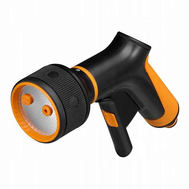 Fiskars Comfort zavlažovací pistole pro zahradu 3-funkční zavlažovač s koncovkou
