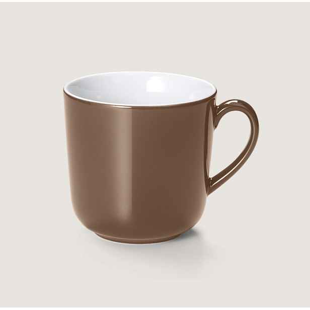 Hrnek Dibbern porcelánový Hrnek s ouškem čokoládová barva 500 ml