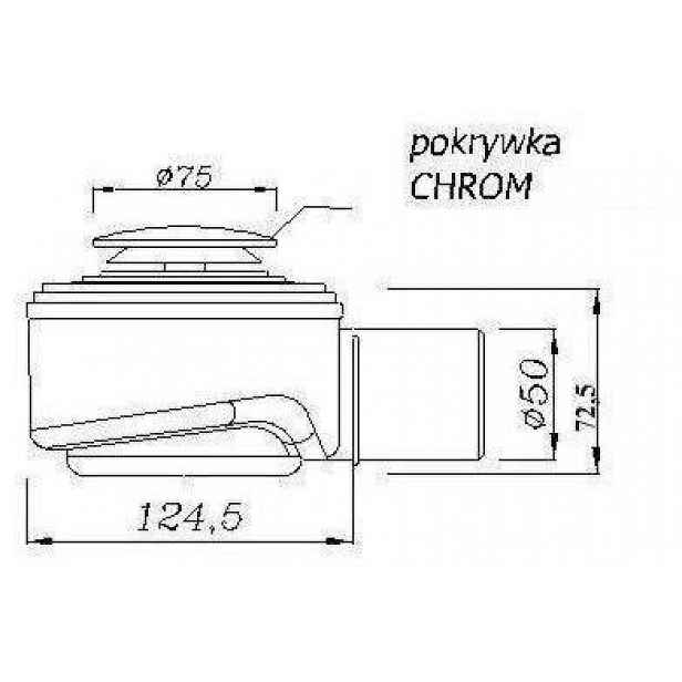KERRA - Sifon vaničkový Speed fi 50mm (Click-Clack) 5907726099682