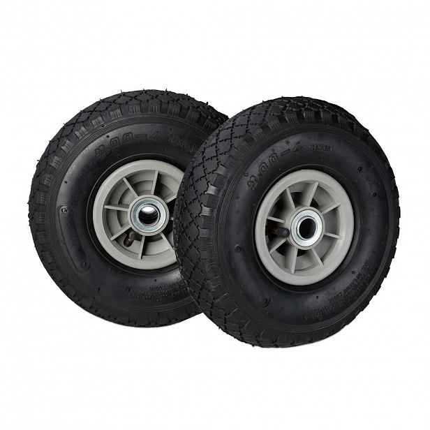Relaxdays KOLO Černá Šedá 2ks-sada nafukovací 26 cm