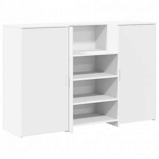 vidaXL Recepční stůl bílý 155x50x103,5 cm kompozitní dřevo