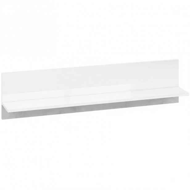 Polička Lumens 120 cm, bílá / beton