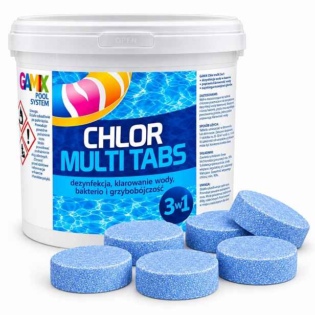 Tablety 200G Chlor Multi 3V1 5KG 25X200G Do Bazénu Avenli S Dlouhou Životností