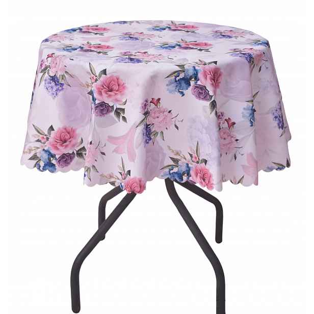 Ubrus Odolný Proti Skvrnám Kulatý Růže 140 CM