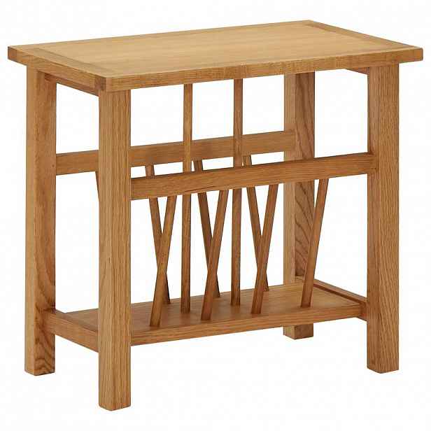 vidaXL Stolek na časopisy 45 x 27 x 42 cm masivní dubové dřevo