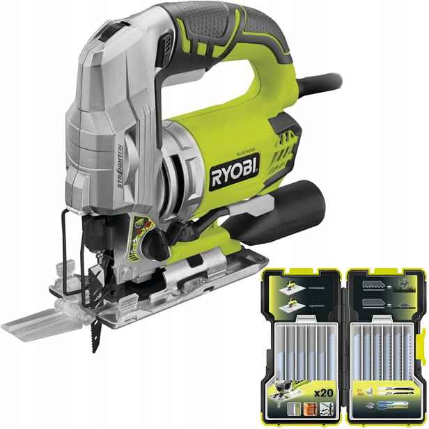 Ryobi Pila RJS1050-K 680W Led Kufr Sada pilových listů 20 Ks