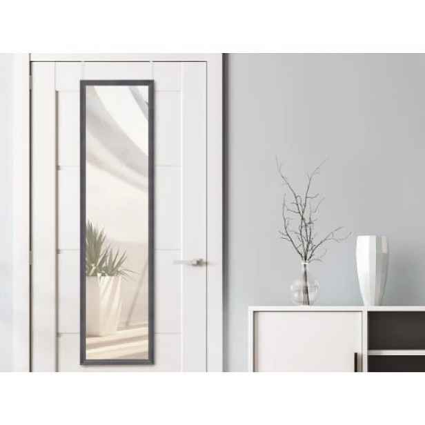 Závěsné zrcadlo na dveře Bea 30x120 cm, černé