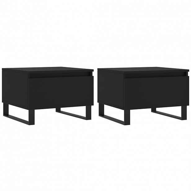 vidaXL Konferenční stolky 2 ks černé 50 x 46 x 35 cm kompozitní dřevo