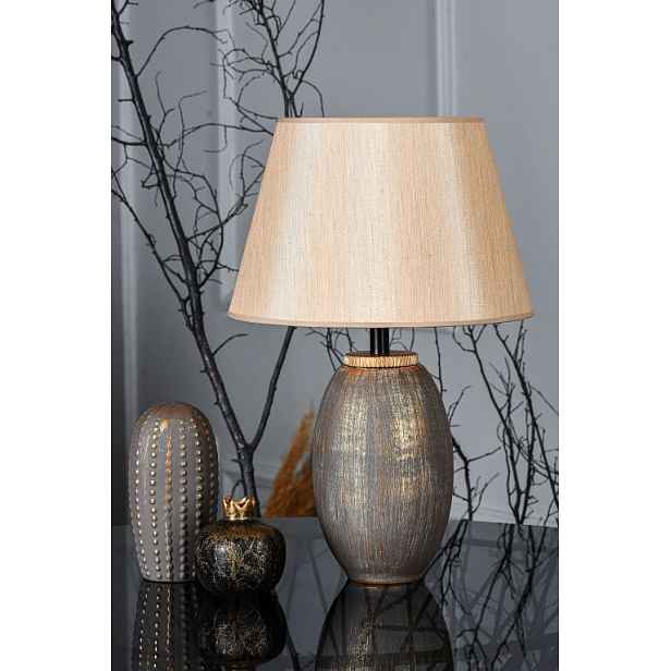 Elegantní stolní lampa, 46 x 30 cm, hnědá, zlatá