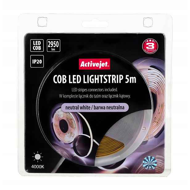 Led pásek Cob 5 m neutrální barva IP20