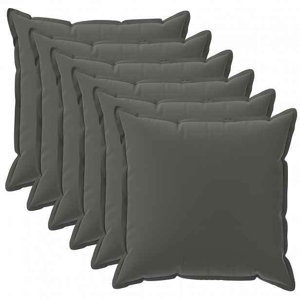 vidaXL Povlak na polštář 6 ks HOUTEN Antracitová 30 x 30 cm Polyester