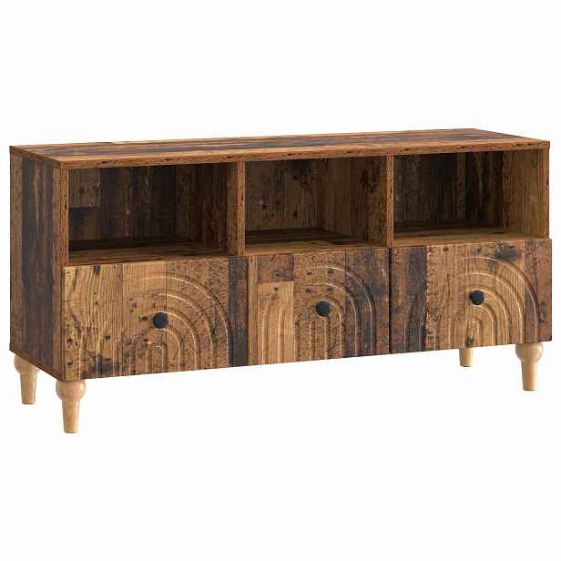 vidaXL Televizní skříň 102 x 34,5 x 50 cm Staré dřevo Dřevěný materiál