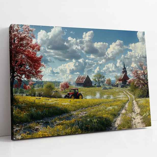 Obraz na plátně Jarní den na Polské venkově do domu kuchyňského pokoje 80x60