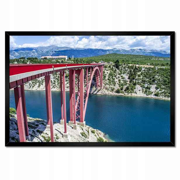 Plakáty v rámu 60x40 Chorvatsko Maslenica Most