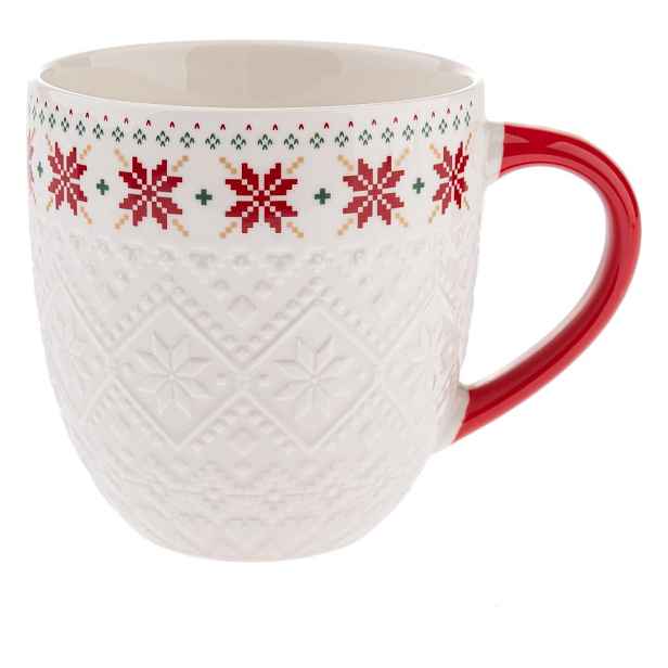 Bílý porcelánový hrnek 630 ml Knitting – Dakls