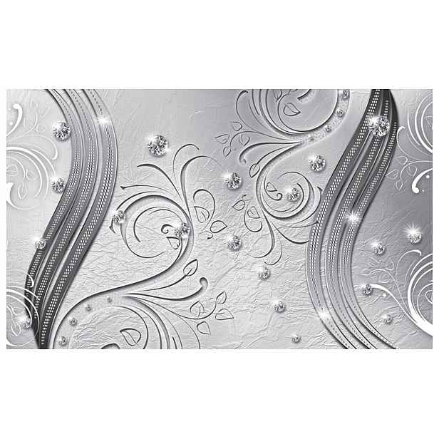 Fototapeta Elegantní vlny Art Deco geometrie šedé vinyl 208x146 lepidlo