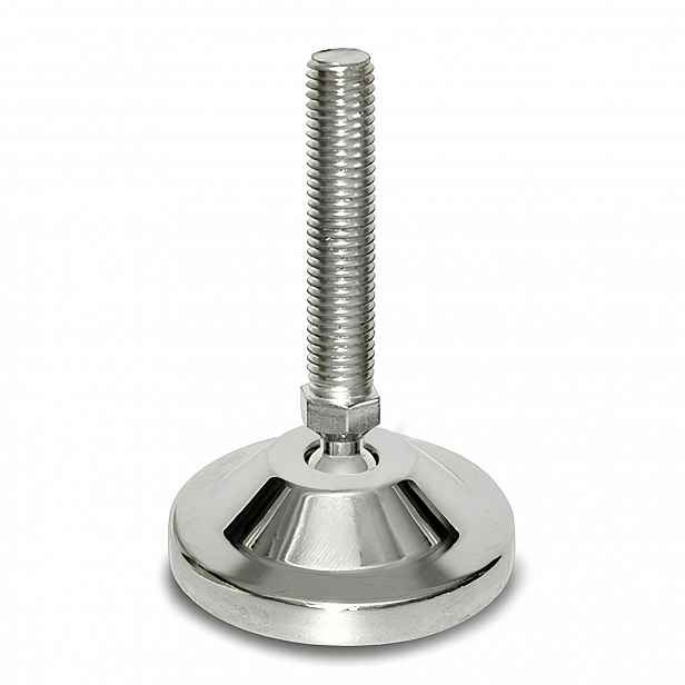 Nerezová výkyvná patka Inox 60 mm se šroubem M12x100