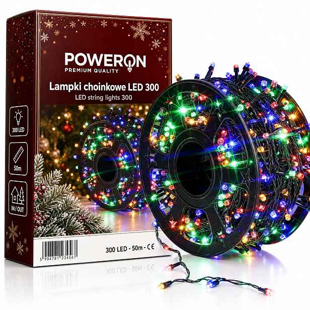 Vánoční Osvětlení Na Stromeček 300 Led 50 m Multicolor Na Vánoční Stromeček Vnitřní