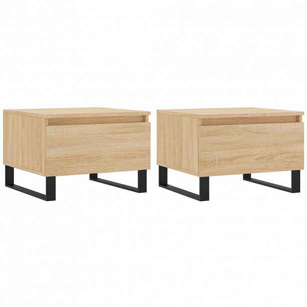 vidaXL Konferenční stolky 2 ks dub sonoma 50x46x35 cm kompozitní dřevo