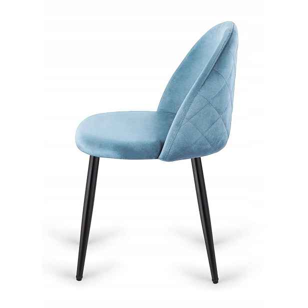 Čalouněná židle Gloria Light Blue Velvet Lugano