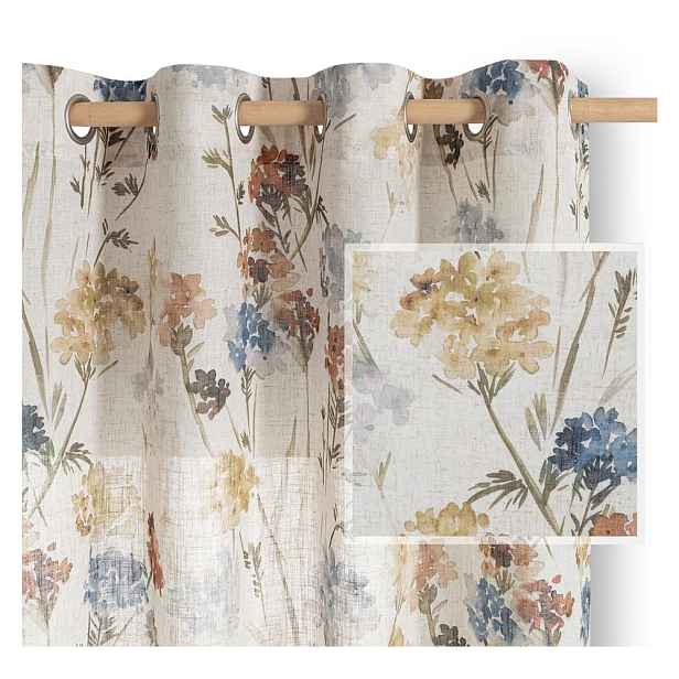 Krémový závěs 135x250 cm Flosi – Restilo