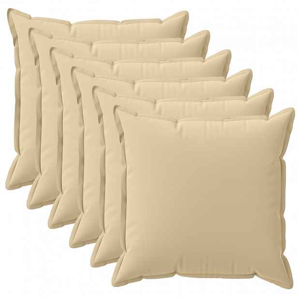 vidaXL Povlak na polštář 6 ks HOUTEN Béžová 30 x 30 cm Polyester